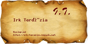 Irk Terézia névjegykártya